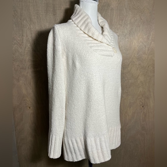 Merona Shawl Collar Cream Chenille Sweater - Picture 6 of 6